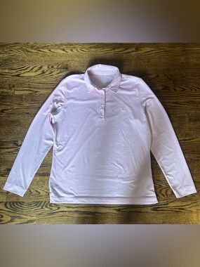 Vineyard Vines Light Pink Long-Sleeve Polo